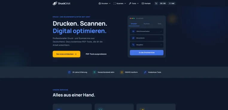 Bild: Abschlussarbeit online drucken lassen: Druckservice mit Marburger Wurzeln startet DruckOrbit