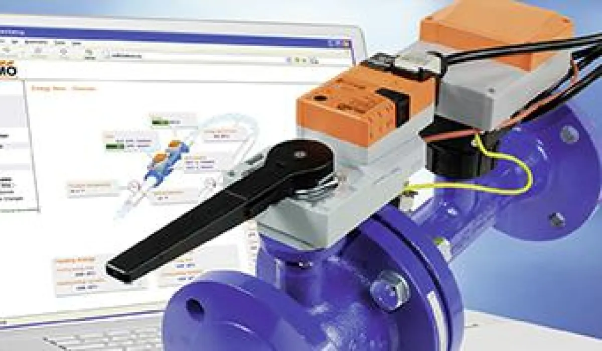 Der elektronisch geregelte Belimo Regelkugelhahn mit Webserver für das Energiemonitoring
