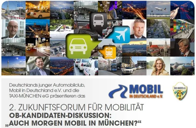 Einladung zum 2. Zukunftsforum für Mobilität: OB-Kandidaten Diskussion kommenden Montag 17. Feb. 2014 Bild: Einladung zum 2. Zukunftsforum für Mobilität: OB-Kandidaten Diskussion kommenden Montag 17. Feb. 2014