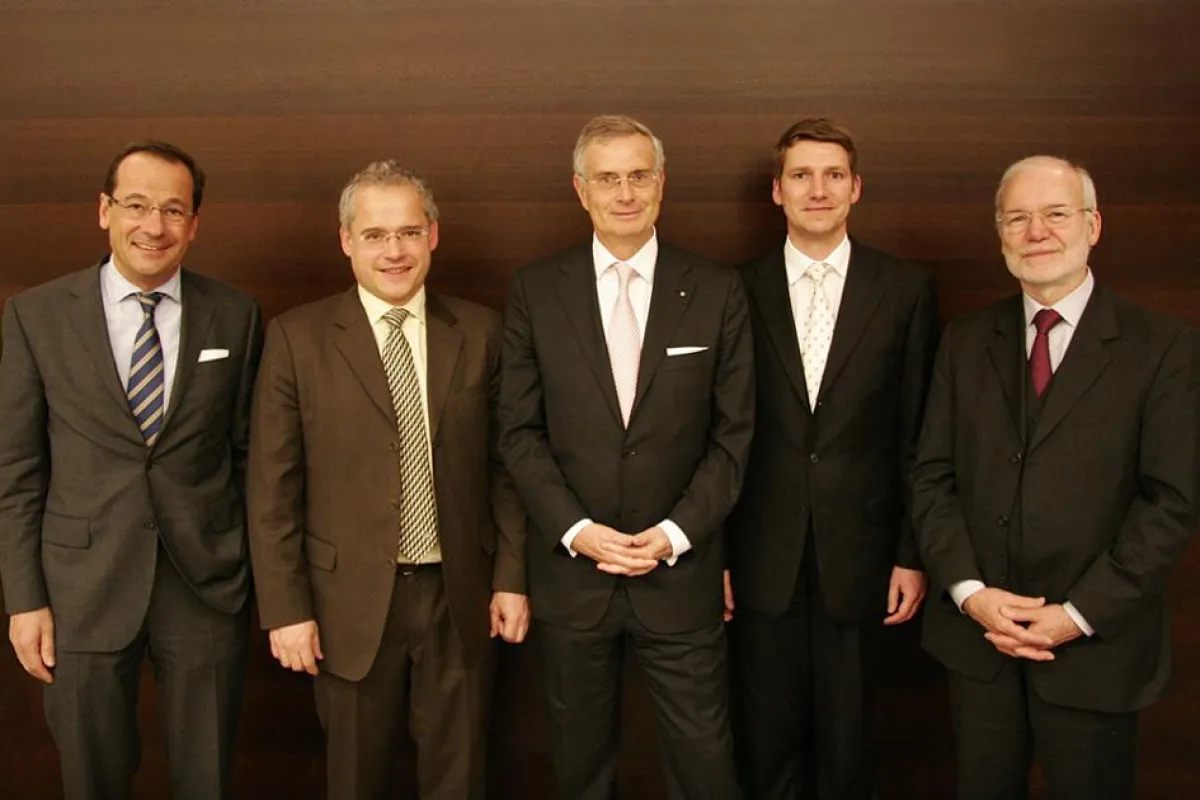 Der neue VuV-Vorstand - von links nach rechts: Dr. Gerhard Kempter, Martin Wiegelmann, Günter T. Schlösser, Andreas Grünewald, Peter W. Kolberg