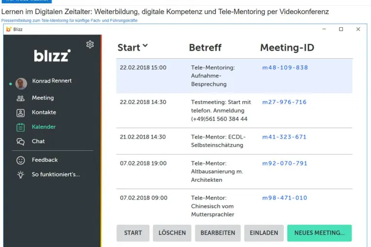 Bild: Tele-Mentoring für künftige Fach- und Führungskräfte