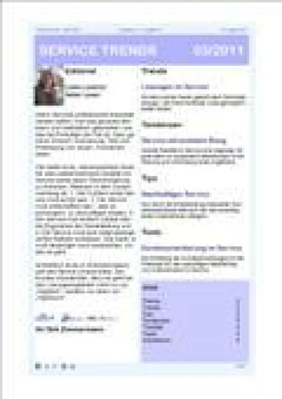 Newsletter SERVICE TRENDS 03 2011