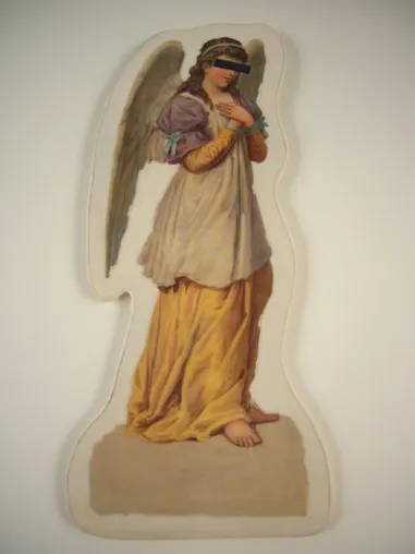 Anziehende Engel ganz inkognito – Weihnachtlicher Kühlschrankmagnet Bild: Anziehende Engel ganz inkognito – Weihnachtlicher Kühlschrankmagnet