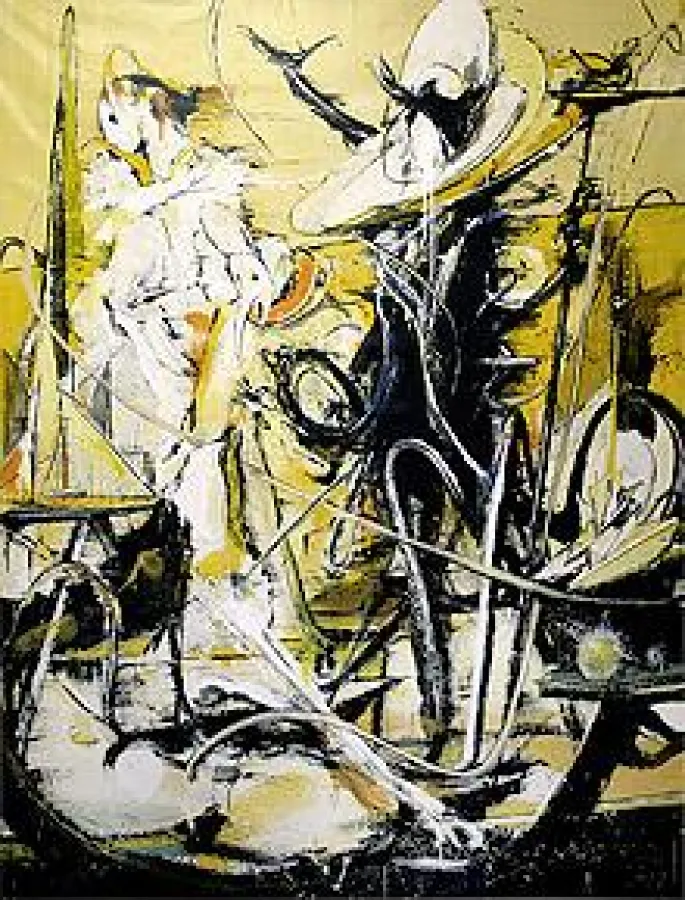 Lars Teichmann, Touch of God, 200 x 260 cm, 2012, Lack / Acryl auf Leinwand