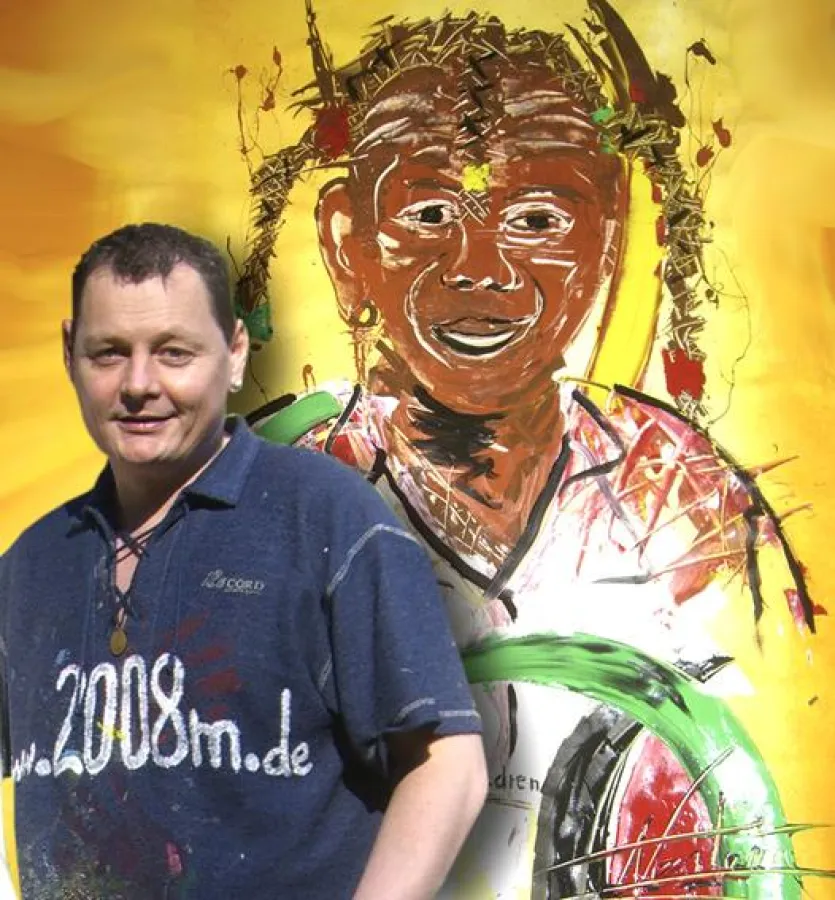 Künstler Thommes Nentwig integriert soziale Organisation in sein Weltrekordbild