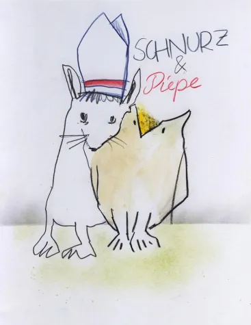 Bild: Vernissage „Neues aus der Graphischen Heilanstalt“ von F.W. Bernstein und Heike Drewelow