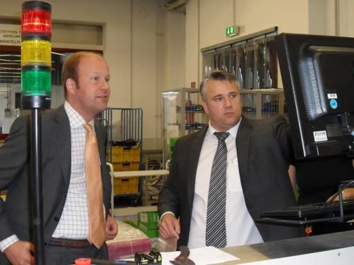 Landrat Martin Sailer mit Mirco Wieck