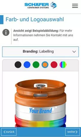 Bild: Individuelles KEG auch per Smartphone