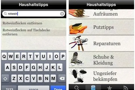Bild: Für alle Fälle - Haushaltstipps auf dem iPhone