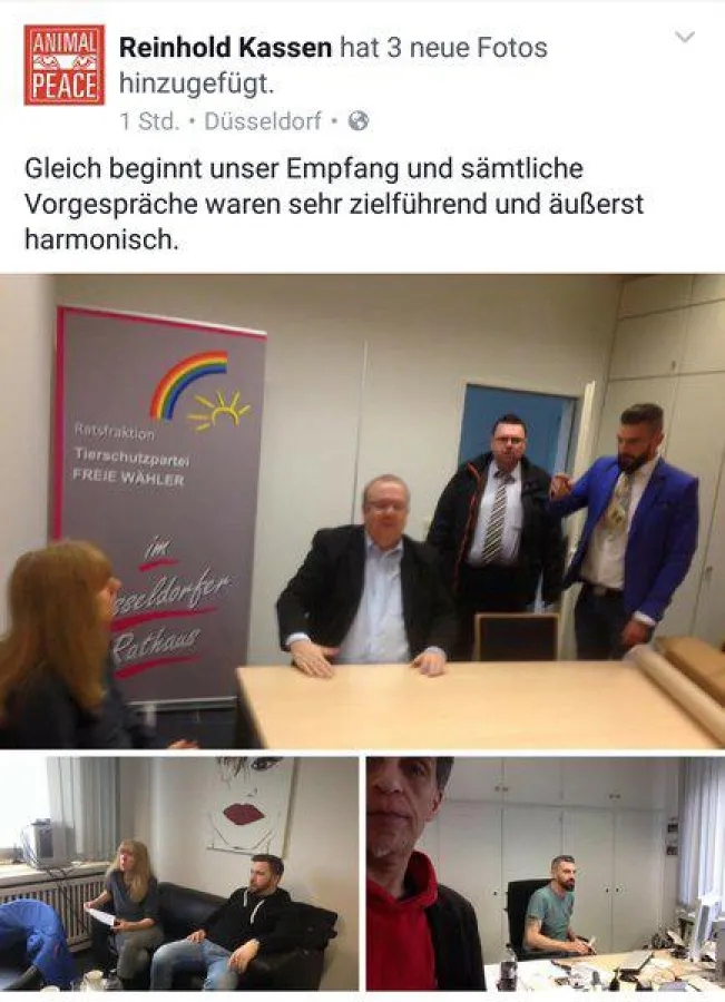 Facebook Screenshot - Animal Peace / Reinhold Kassen, Torsten Lemmer, Silke Ruthenberg