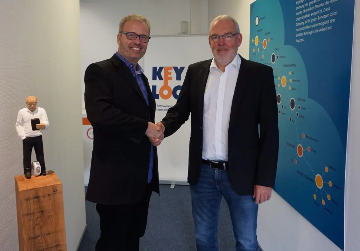 Ron Rock, CEO Microshare und Rudolf Brendel, Geschäftsführer KeyLogic