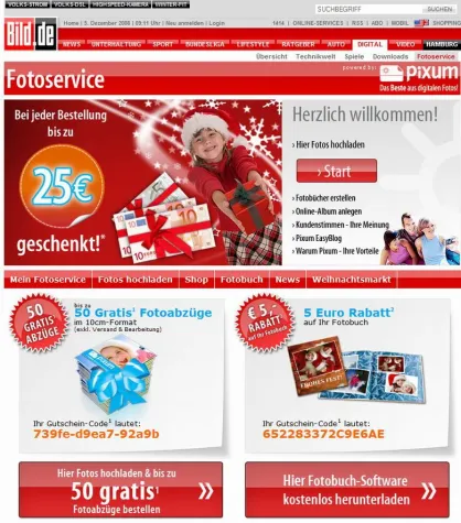 Bild: Pixum wird neuer Fotoservice auf Bild.de