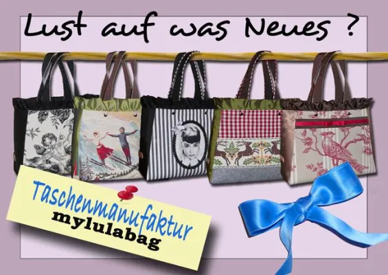 Verspielt romantisch oder mit Großstadtcharme - MYLULABAG präsentiert individuell gefertigte Desiger-Taschen Bild: Verspielt romantisch oder mit Großstadtcharme - MYLULABAG präsentiert individuell gefertigte Desiger-Taschen