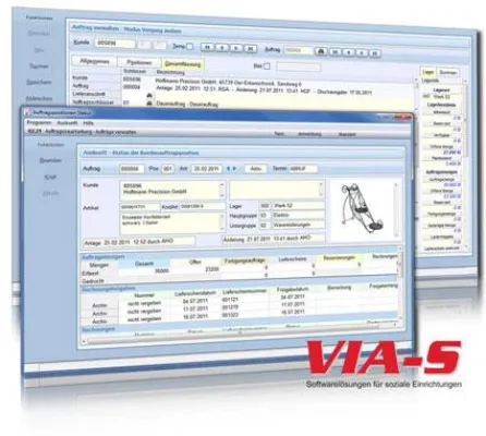 Rundum flexibel mit der VIA-S® Auftragsbearbeitung und Materialwirtschaft Bild: Rundum flexibel mit der VIA-S® Auftragsbearbeitung und Materialwirtschaft