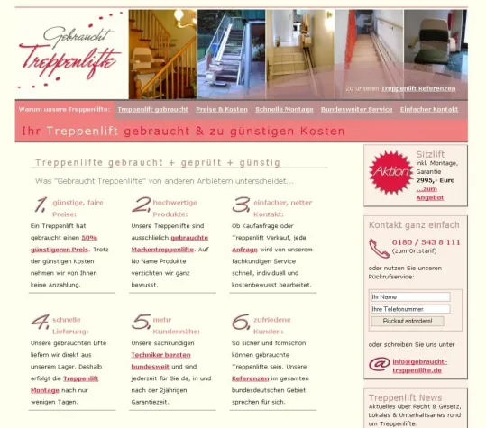 Treppenlift Onlineaktion - hohe Qualität, kleine Preise Bild: Treppenlift Onlineaktion - hohe Qualität, kleine Preise