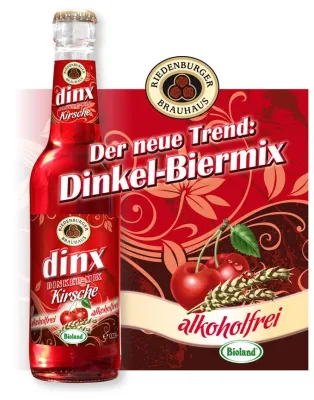 Bild: Riedenburger Brauhaus setzt mit der neuen Dinkelbiermix-Marke dinx trendige Impulse im Bio-Biersegment