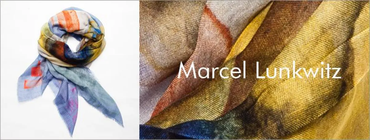 Designer Seidentuch mit Aquarell Print