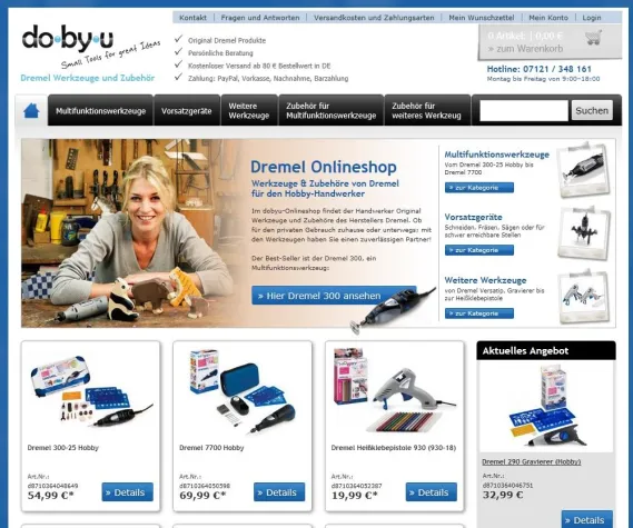 Dobyu.de: Der neue Online-Shop für Heimwerker Bild: Dobyu.de: Der neue Online-Shop für Heimwerker