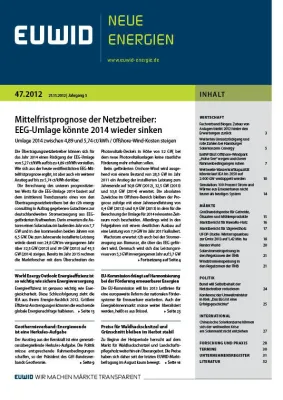 Bild: Energiewende kompakt: EEG-Umlage könnte wieder sinken, Umweltminister rühmen EEG als „Erfolgsgeschichte“