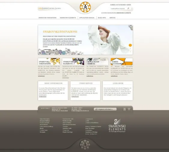 Homepage von AMBRA Accessoires glänzt in neuem Design Bild: Homepage von AMBRA Accessoires glänzt in neuem Design
