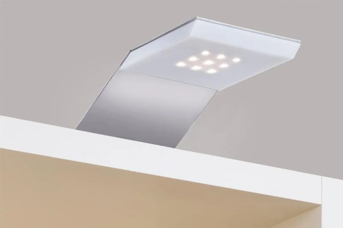 Power LED Aufbauleuchte in Chrom / Weiß