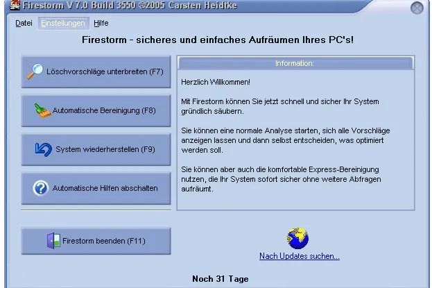 Firestorm 7.0: PC-WELT gibt Bestnote 1.2 für virtuelle Putzfee Bild: Firestorm 7.0: PC-WELT gibt Bestnote 1.2 für virtuelle Putzfee
