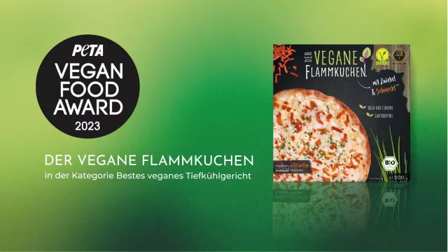 Bild: Bestes veganes Tiefkühlgericht: PETA zeichnet Der Vegane Flammkuchen aus