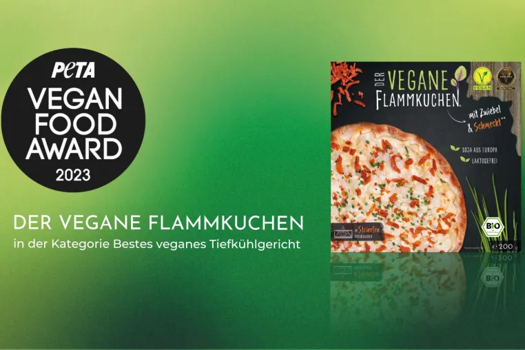 Bild: Bestes veganes Tiefkühlgericht: PETA zeichnet Der Vegane Flammkuchen aus