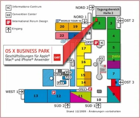 Bild: Über 25 Aussteller und Partner präsentieren auf der CeBIT 2010 Geschäftslösungen für Apple Mac und iPhone