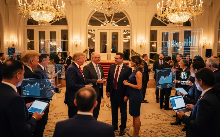 Bild: Perpetuals.com-Führungskräfte Gruhn und Nicoletti zum World Liberty Forum in Mar-a-Lago geladen