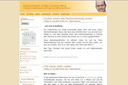 Deutschlands erstes Comedy-Blog gestartet Bild: Deutschlands erstes Comedy-Blog gestartet