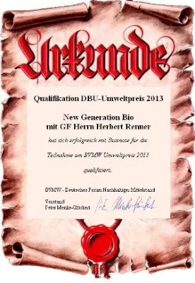 Bild: BE-Fuelsaver® - Bestnote bei Deutschem Umweltpreis 2013 für alternatives Energiekonzept erzielt