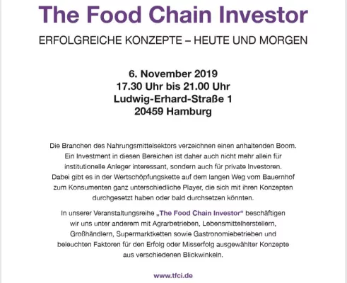 Bild: TFCI The Foodchain Investor - Herbsttagung am 06.11.2019 in Hamburg