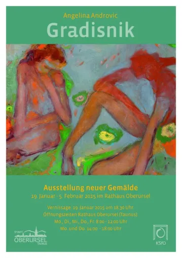 Bild: Gemäldeausstellung von Angelina A. Gradisnik im Rathaus Oberursel (Ts) – Porträts und die Europäische Union