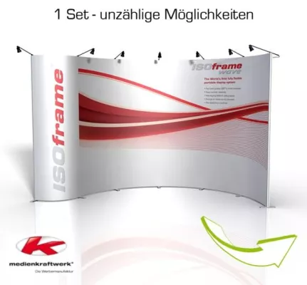 Bild: Perfekt ausgerüstet für die Intersolar – mit den Messeständen des Medienkraftwerk