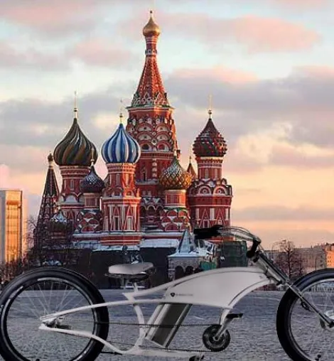Bild: Mit dem Rad nach Russland - PG-Bikes auf der Millionärs Messe in Moskau