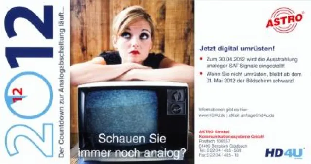 Bild: Hausbesitzer sollten jetzt auf digitalen Fernsehempfang umrüsten