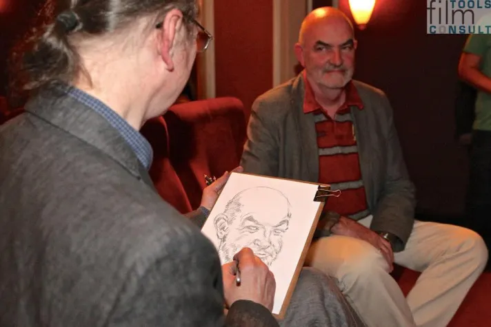 Bild: Das diesjährige ANIMATION MEETING wurde von Schnellzeichner Alexander Amelkin bereichert