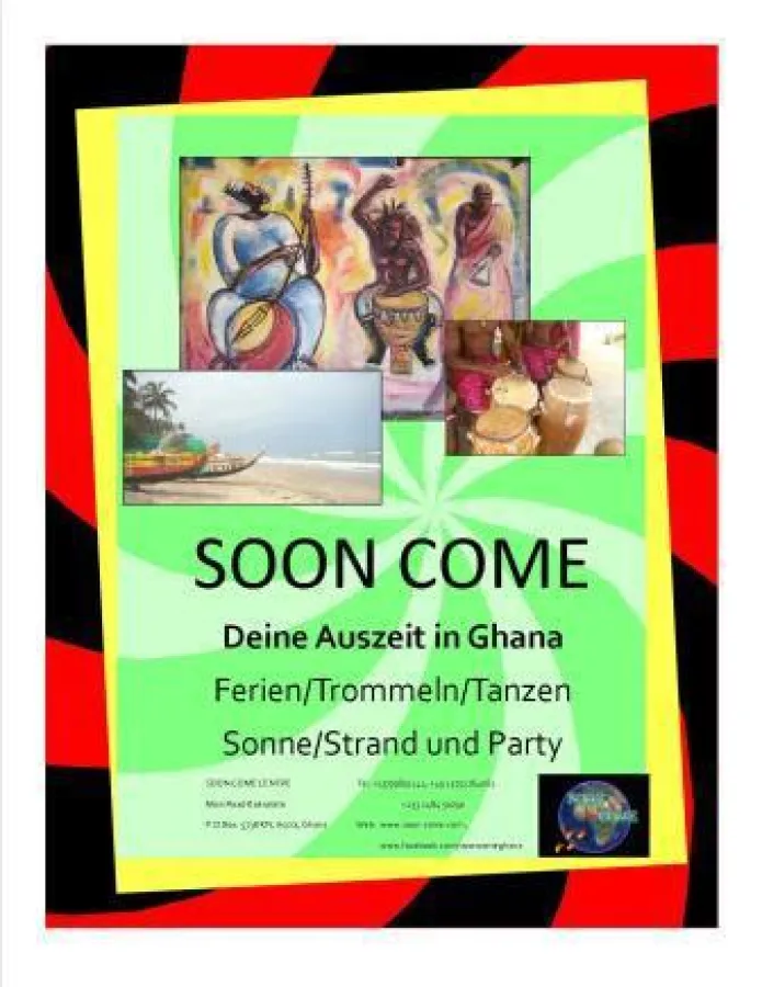 Trommel und tanzworkshop in Ghana 2016