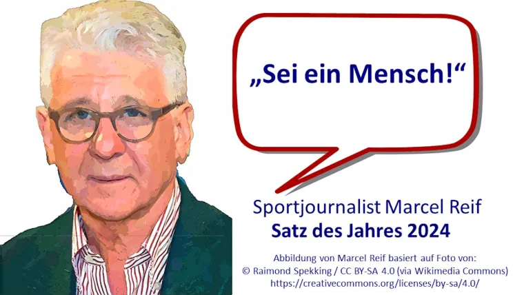 Bild: „Sei ein Mensch!“ - Satz des Jahres 2024 stammt von Marcel Reif