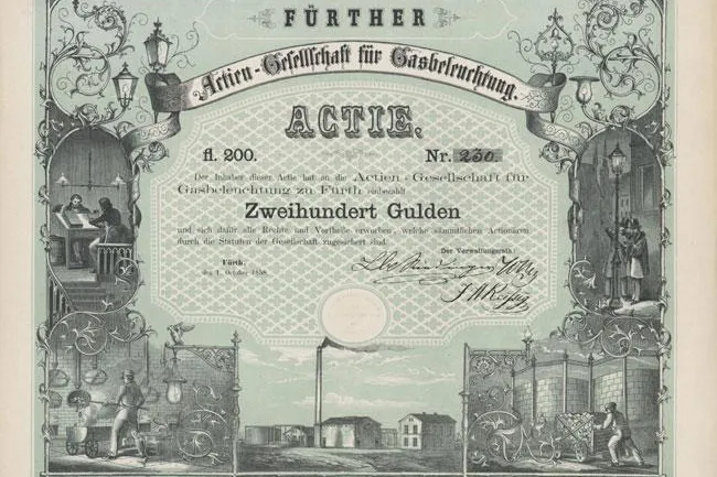Bild: Frankens Wirtschaftsgeschichte zum Anfassen – Historische Wertpapiere auf dem Nürnberger Börsentag