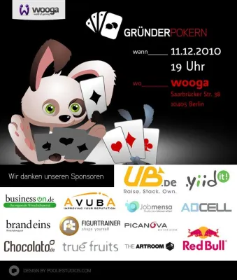 Bild: Gründerpokern in Berlin. Erfolgreichste Networking-Veranstaltung für Gründer zum ersten Mal in der Hauptstadt.