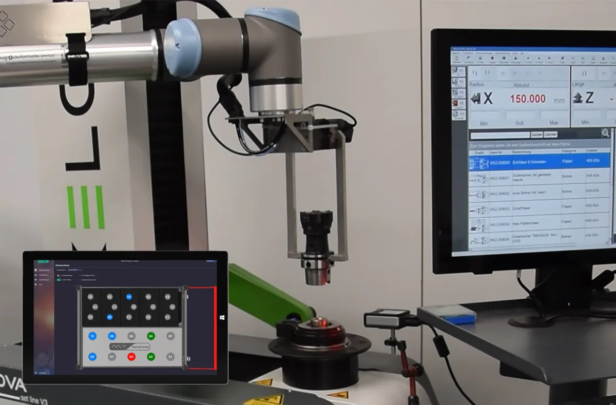 Vorschau auf die AMB: Einführung einer automatisierten Komplettwerkzeugvermessung. (© MySolutions AG)