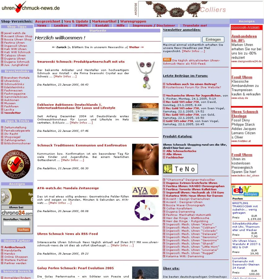 Umfangreiche Inhalte, frisches Design und stets neue Ideen. Das Erfolgsgeheimnis von uhren-schmuck-shops.de
