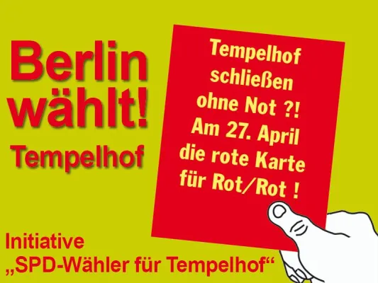 SPD-Wähler für den Flughafen Tempelhof Bild: SPD-Wähler für den Flughafen Tempelhof