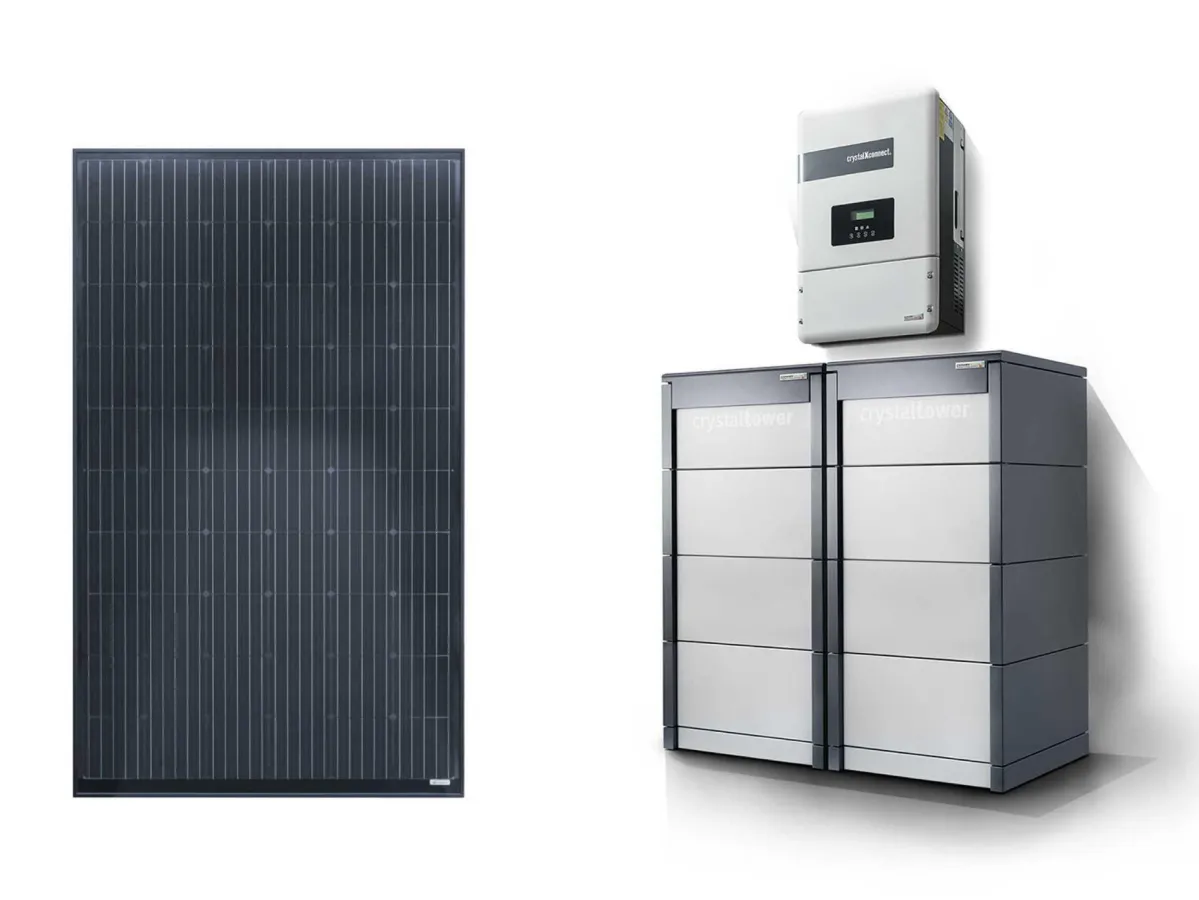 310 Watt peak Module von Soluxtec ab sofort im Team mit CrystalTowern von powertrust für maximale Au