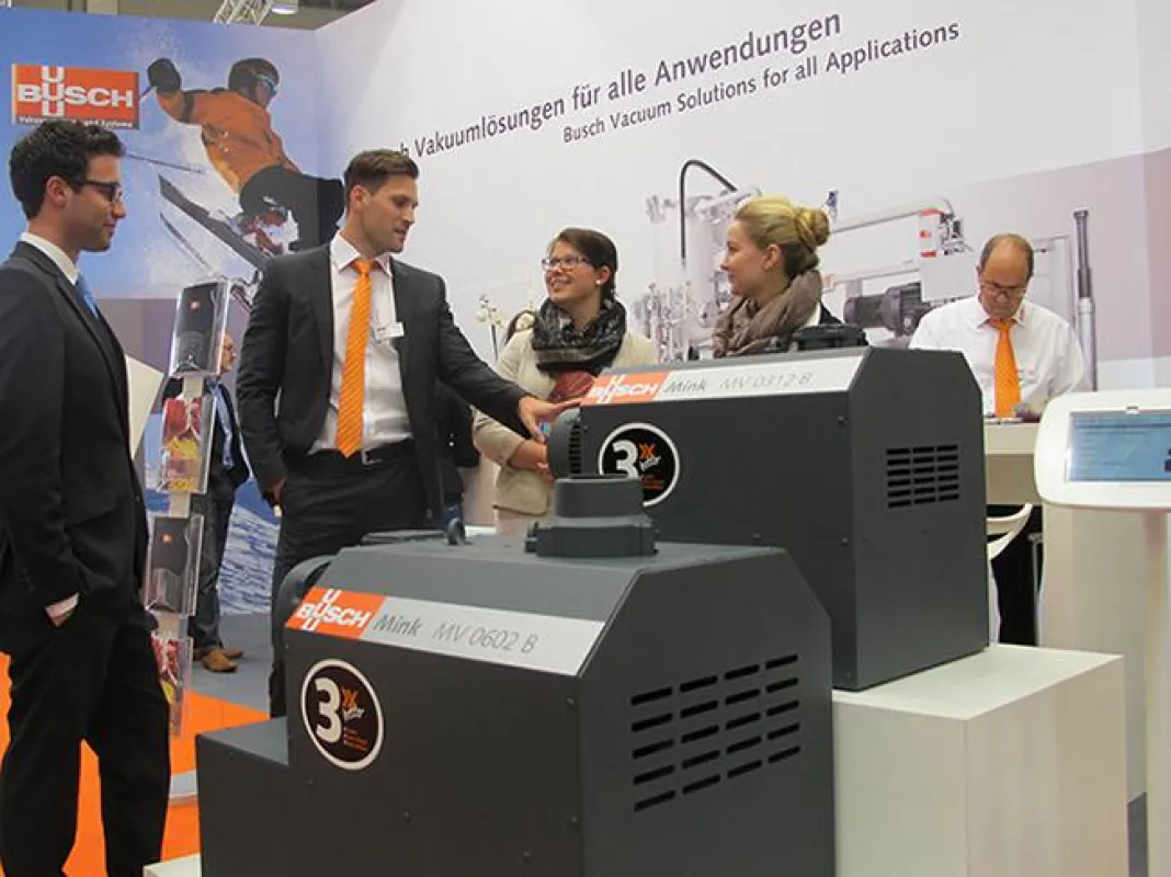 Im Mittelpunkt des Messeauftritts von Busch stand die neue Generation von Mink Klauen-Vakuumpumpen