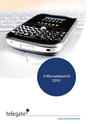 Quartalszahlen telegate AG: Mediageschäft wächst um 19 Prozent Bild: Quartalszahlen telegate AG: Mediageschäft wächst um 19 Prozent