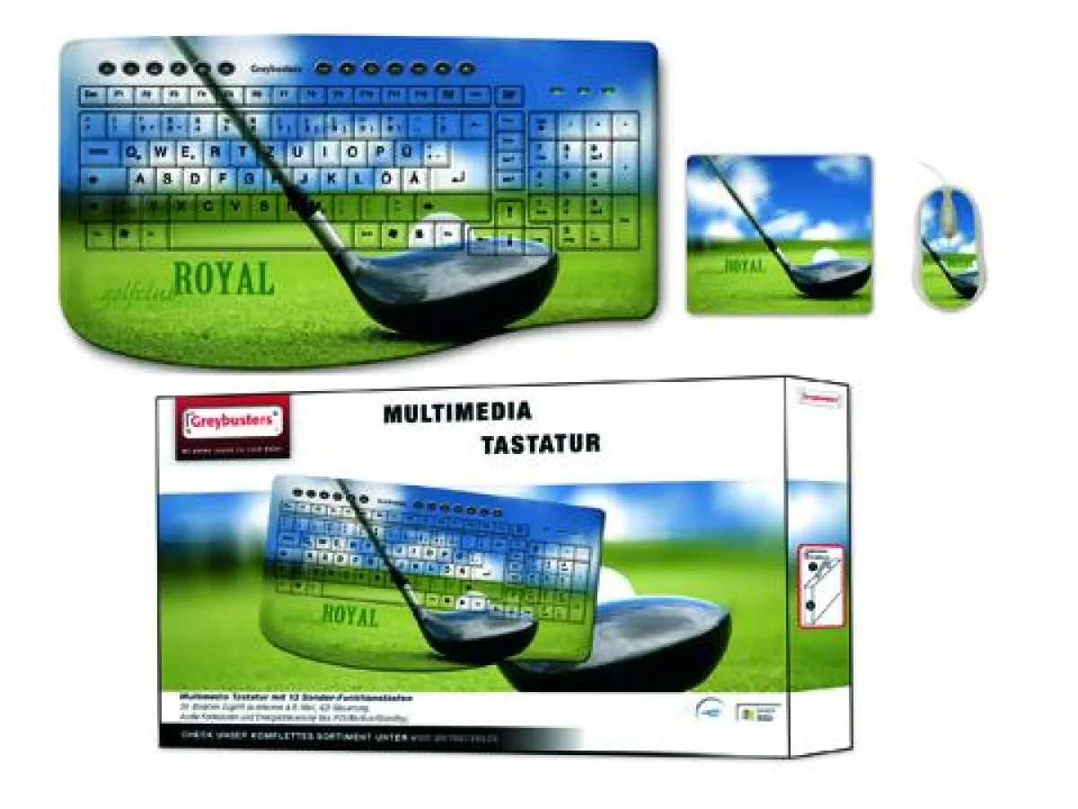 Customizing pur: Design-Tastatur + Mousepad + Maus im individuellen Tragekarton