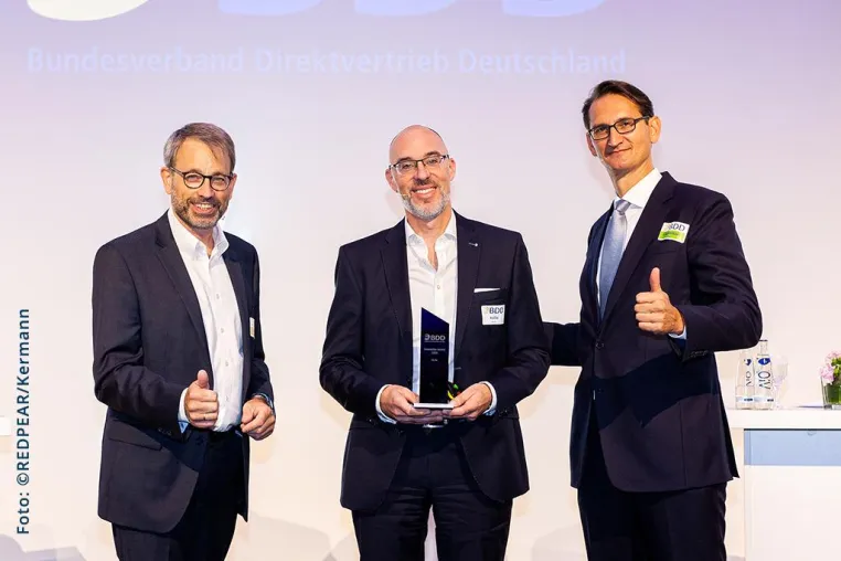Ha-Ra erhält den Innovation Award 2020 des Bundesverbandes Direktvertrieb Bild: Ha-Ra erhält den Innovation Award 2020 des Bundesverbandes Direktvertrieb